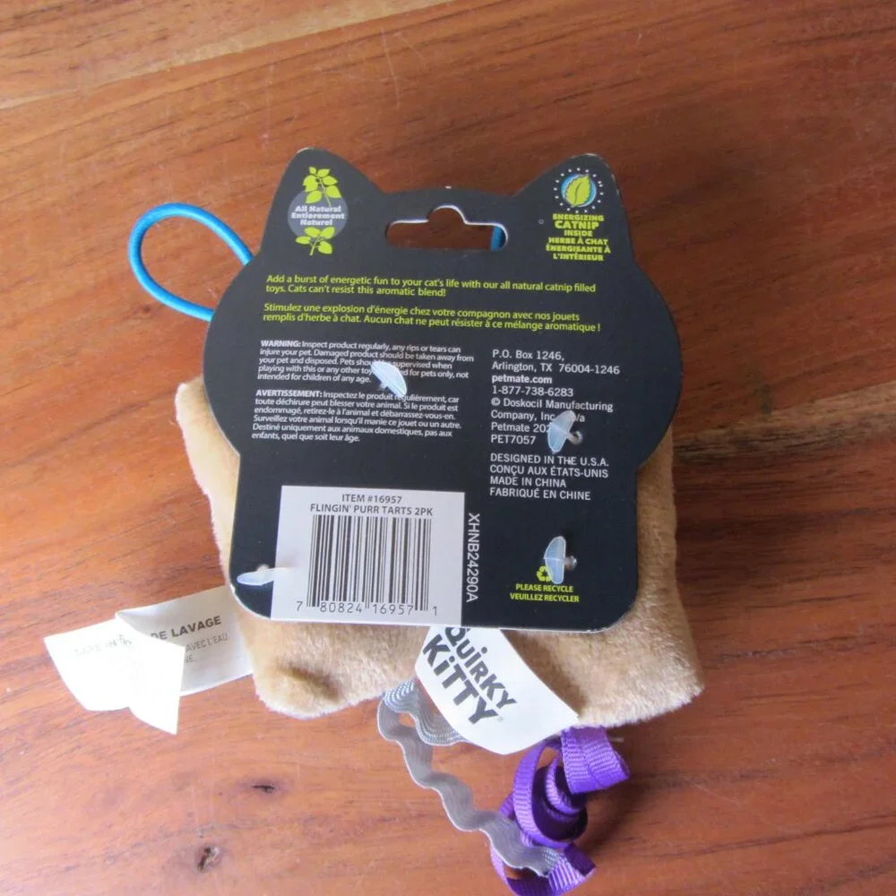 3 for $24 - quirky kitty catnip toys flingin' purr tarts 2 pack NWT (W6345)